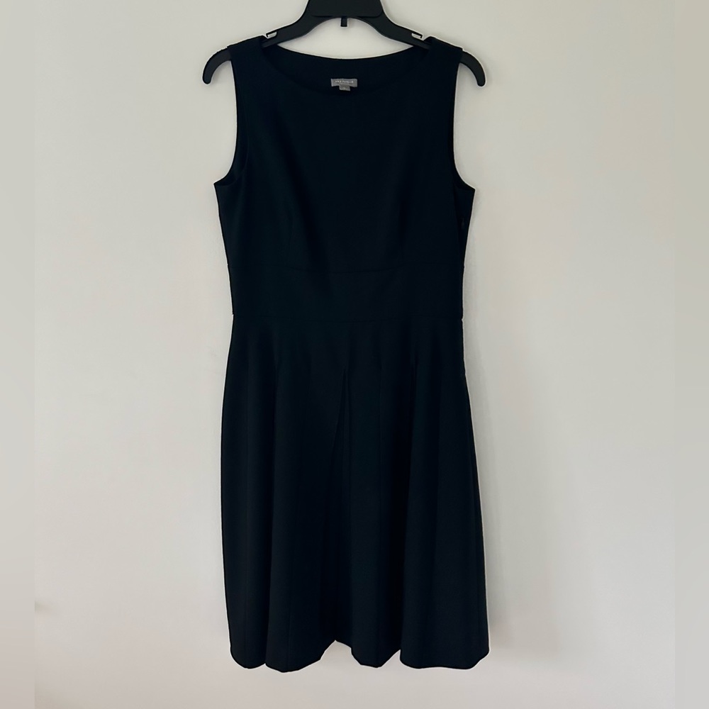 Black Ann Taylor pleated dress